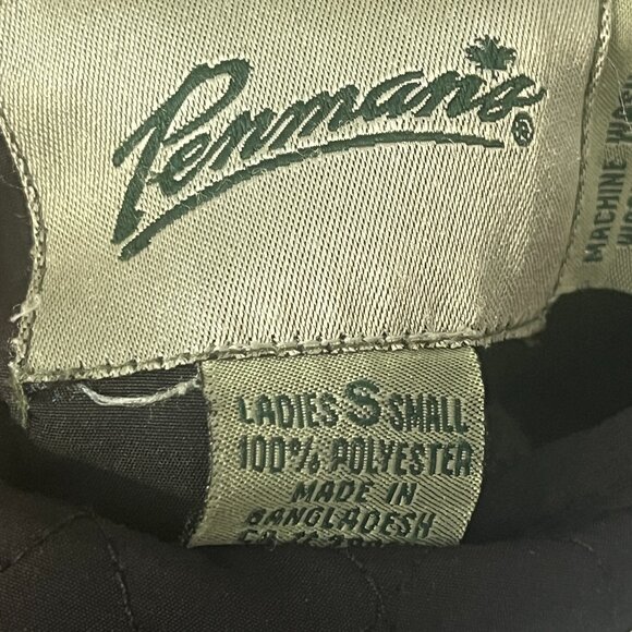 Vintage Penman's Quilted Black Grey Fleece Reversible Chore Jacket Women's Small - Picture 10 of 11